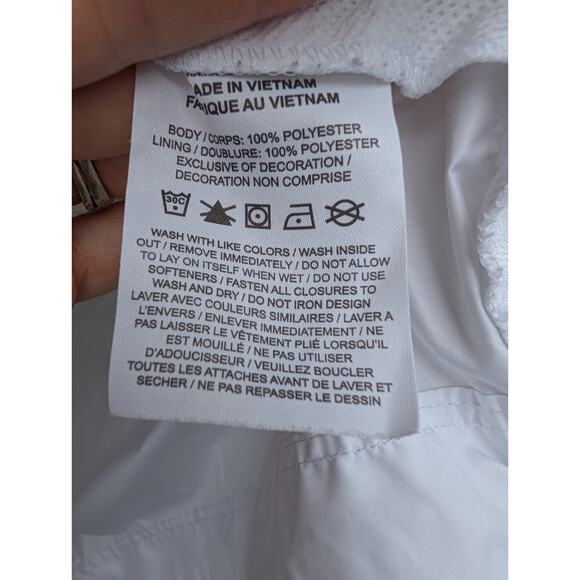 Nike Sportswear Women's Essential Woven Repel Jacket M White Oversized Hoodie - Picture 4 of 7